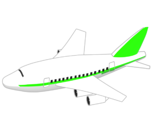おしゃれな飛行機のイラスト
