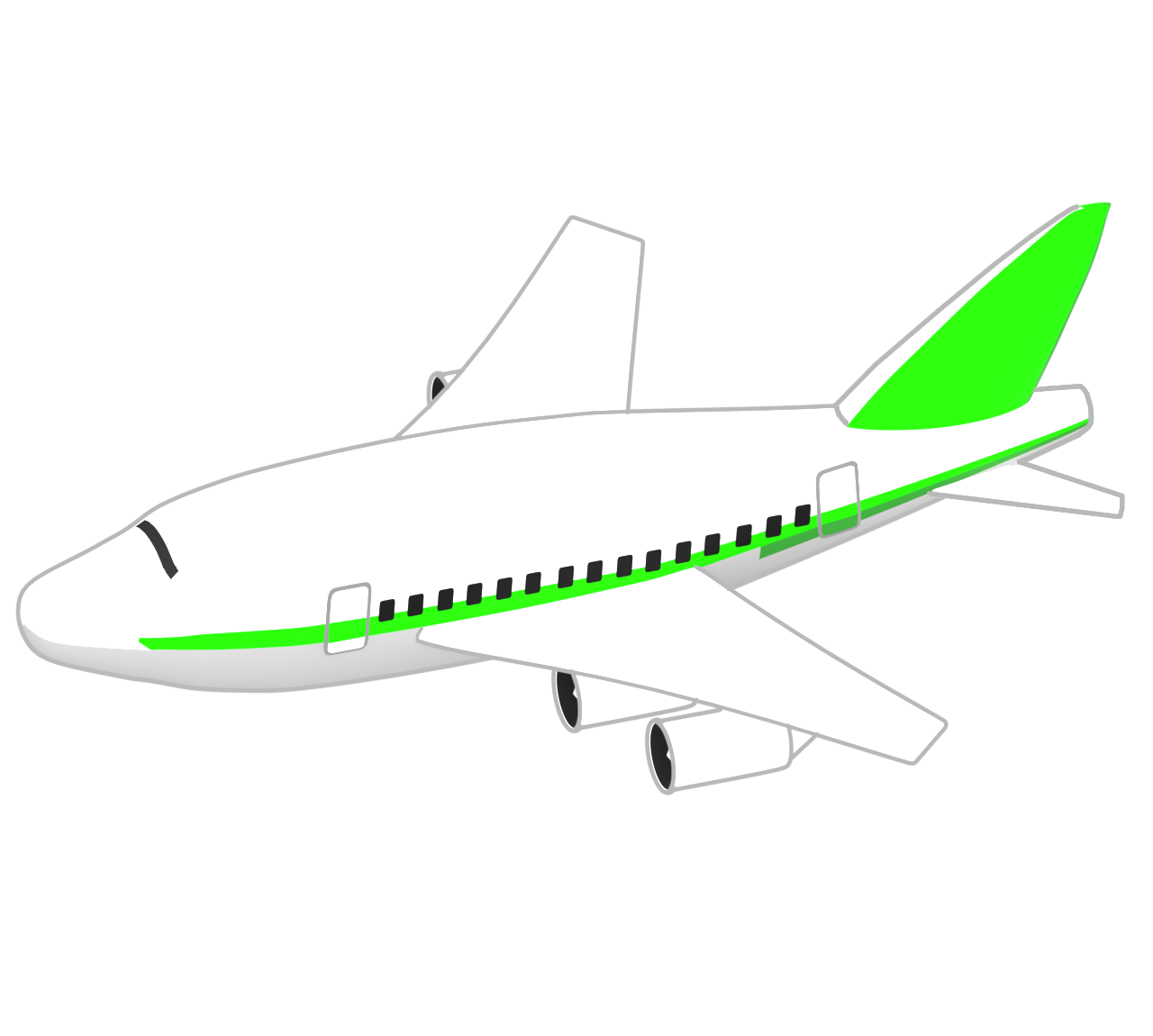 おしゃれな飛行機のイラスト