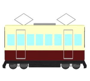 おしゃれな電車のイラスト