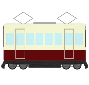 おしゃれな電車のイラスト