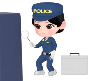 鑑識現場のイラスト