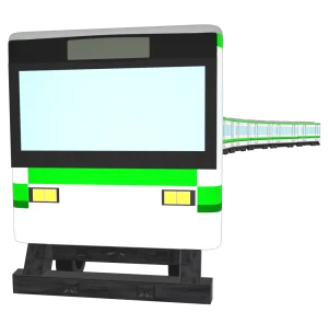 正面から見る電車のイラスト