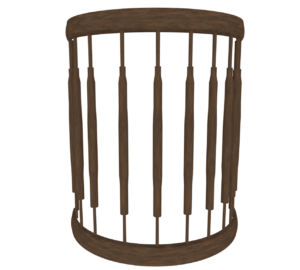 正面から見る証言台のイラスト