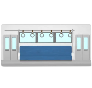 電車内のイラスト