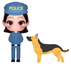 警察犬のイラスト