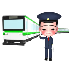 鉄道職員のイラスト