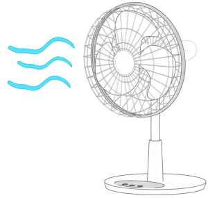 レトロな扇風機のイラスト