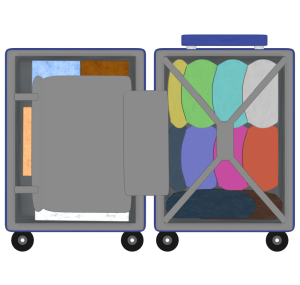 スーツケースの中身のイラスト