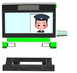 電車の運転士のイラスト