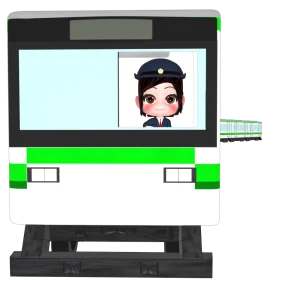 電車の女性運転手のイラスト