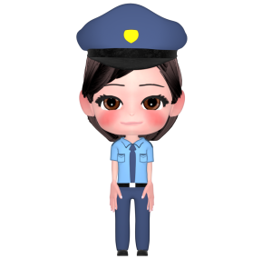 女性警備員のイラスト