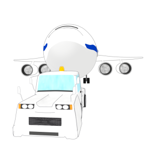 飛行機牽引車両のイラスト