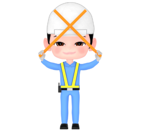 空港の地上誘導員のイラスト