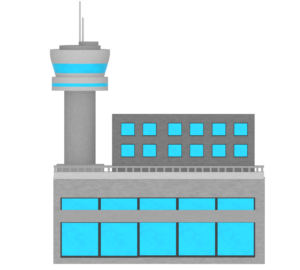 管制塔のイラスト