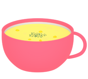 カップに入ったコーンスープのイラスト