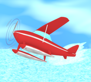 かわいい水上飛行機のイラスト