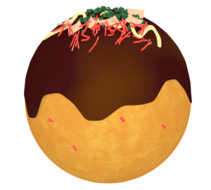 かわいいたこ焼きのイラスト