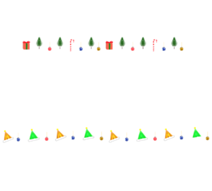 おしゃれなクリスマスのライン素材
