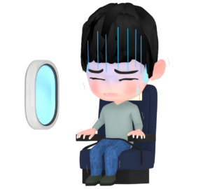飛行機恐怖症のイラスト