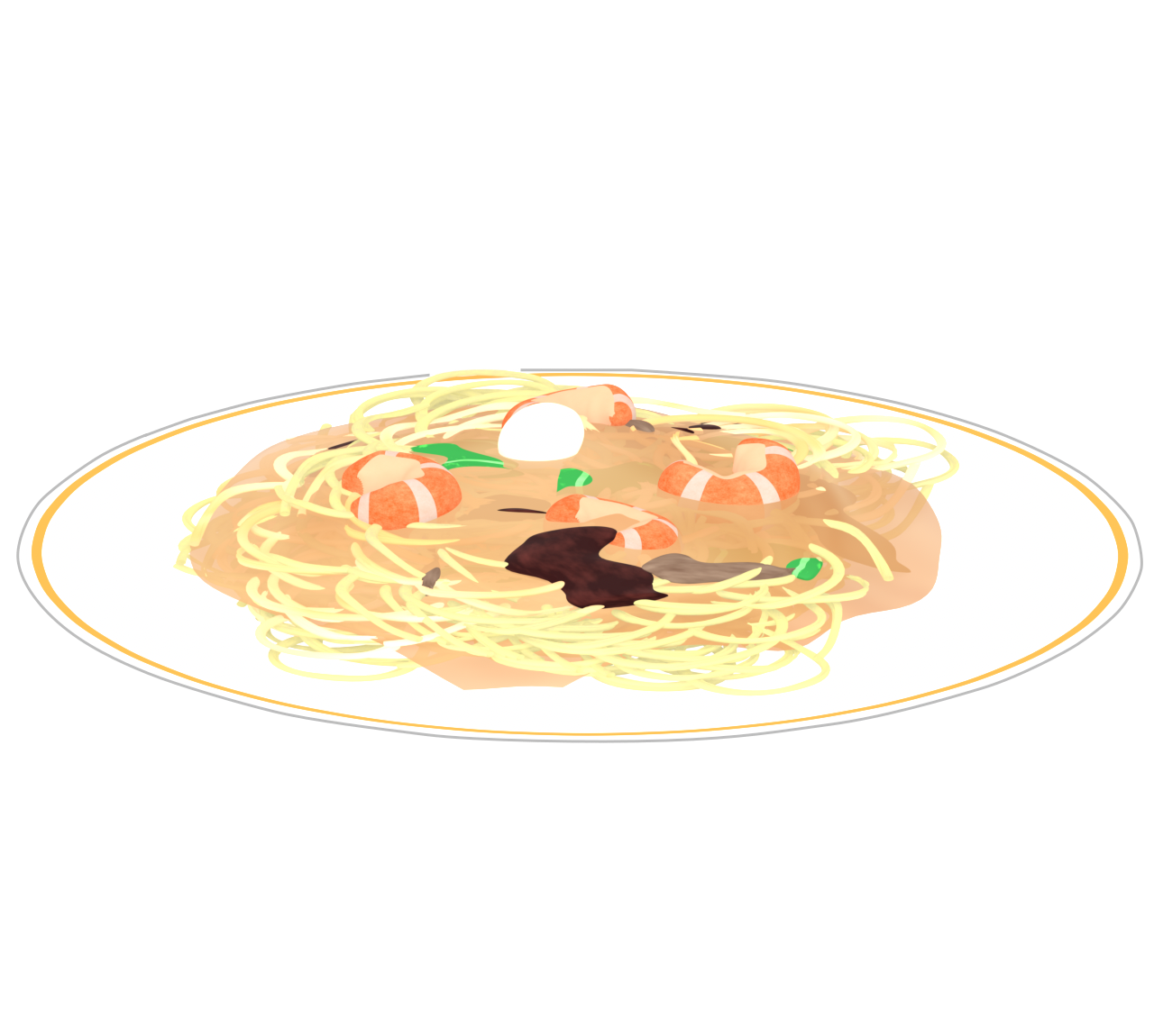あんかけ焼きそばのイラスト