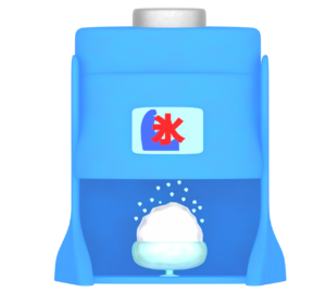 正面から見る電動かき氷機のイラスト