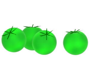 緑色のミニトマトのイラスト