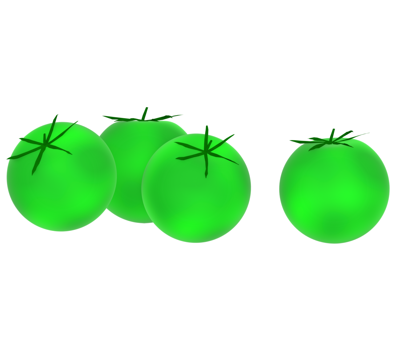 緑色のミニトマトのイラスト