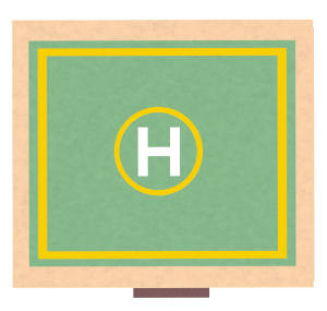 「H」ヘリポートのイラスト