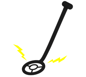 大型金属探知機のイラスト