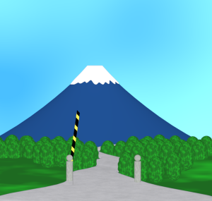 富士山の山開きのイラスト