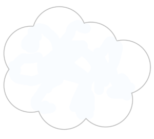 シンプルな雲のイラスト（背景透過）