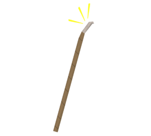 ふやけた紙ストローのイラスト