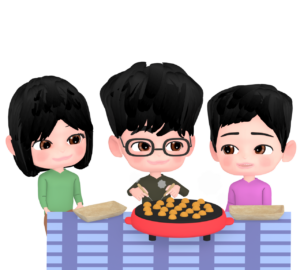 たこ焼きパーティーのイラスト