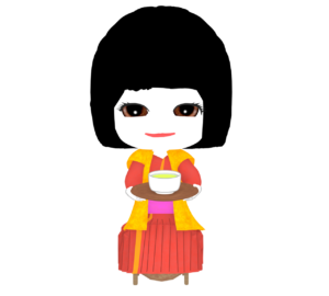 茶運び人形のイラスト