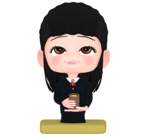 茶道部の女子学生のイラスト