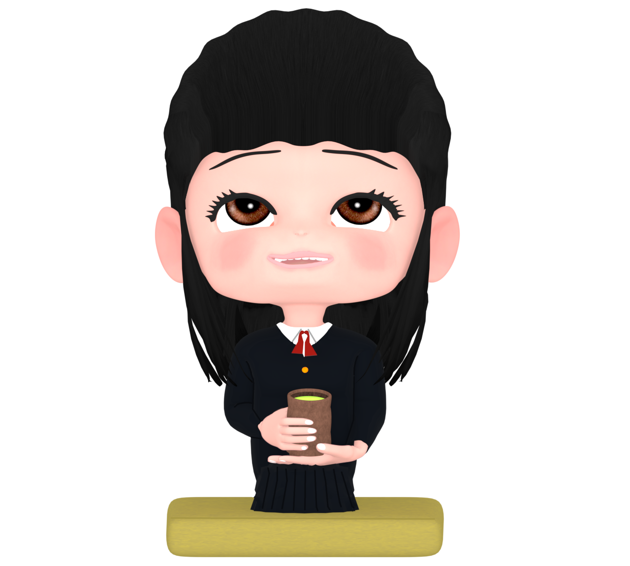 茶道部の女子学生のイラスト