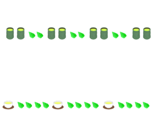 お茶のライン素材
