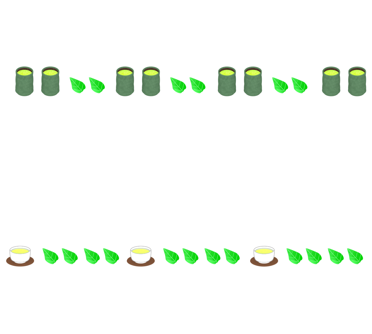 お茶のライン素材