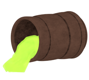 お茶をこぼすイラスト