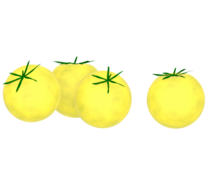 黄色のミニトマトのイラスト