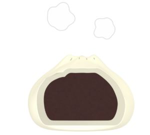 あんまんの断面のイラスト