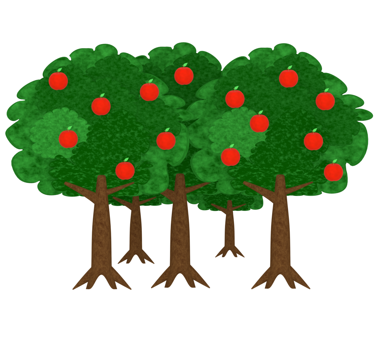 りんごの木のイラスト