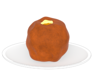 焼きりんごのイラスト