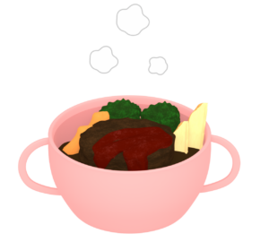 煮込みハンバーグのイラスト