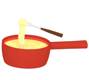 チーズフォンデュのイラスト