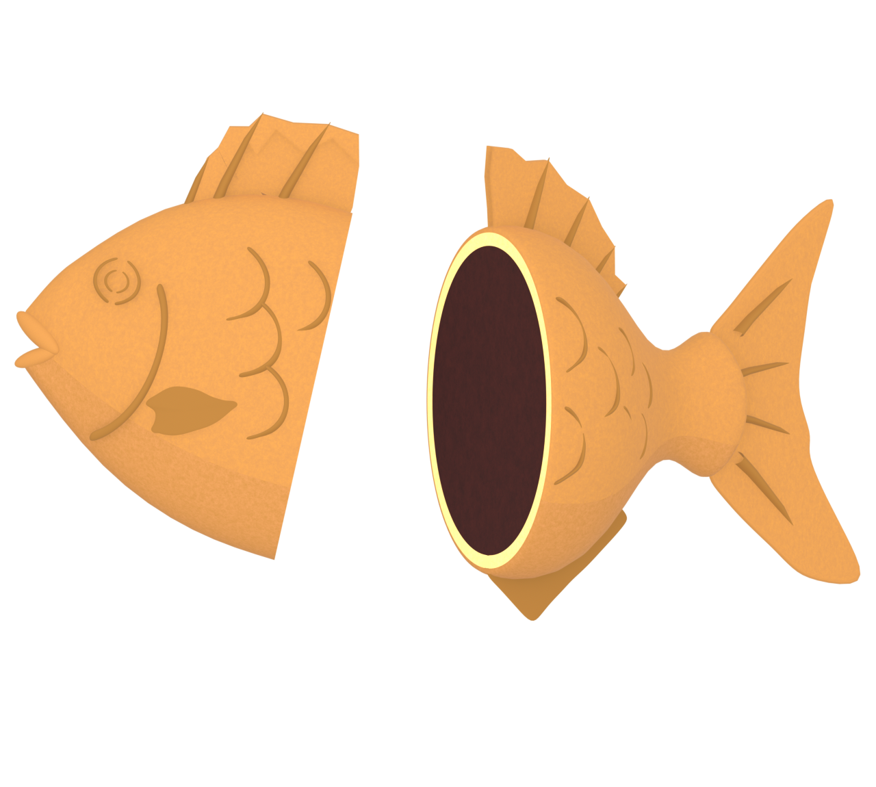 チョコ たい焼きのイラスト