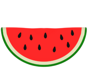 カットしたスイカのイラスト