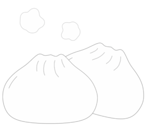 かわいい肉まんのイラスト