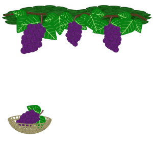 ぶどう狩りのテンプレート素材