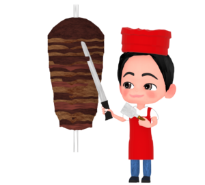 ケバブ屋のイラスト